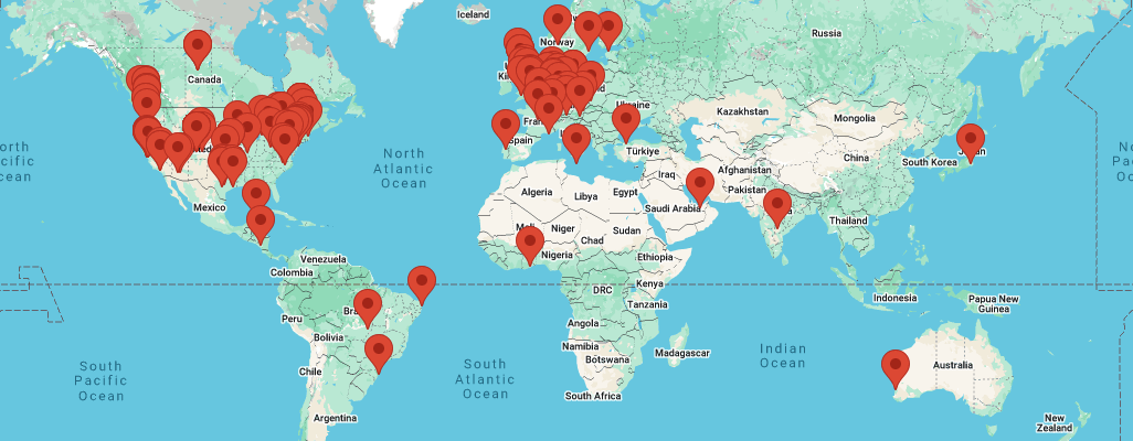 Attendee world map